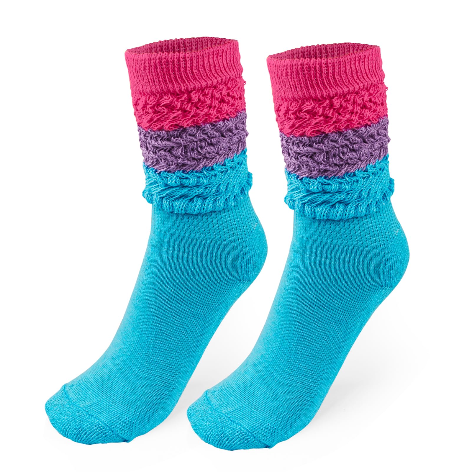 Neon Slouch Socks,80s 90s outfits for women Soft Extra Long Scrunch Knee High Leg Warmers, Perfect for Party